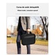 Geanta Messenger Laptop Impermeabila Crossbody, Geanta de Umar Unisex Profesionala Calatorie Birou, 14", Negru