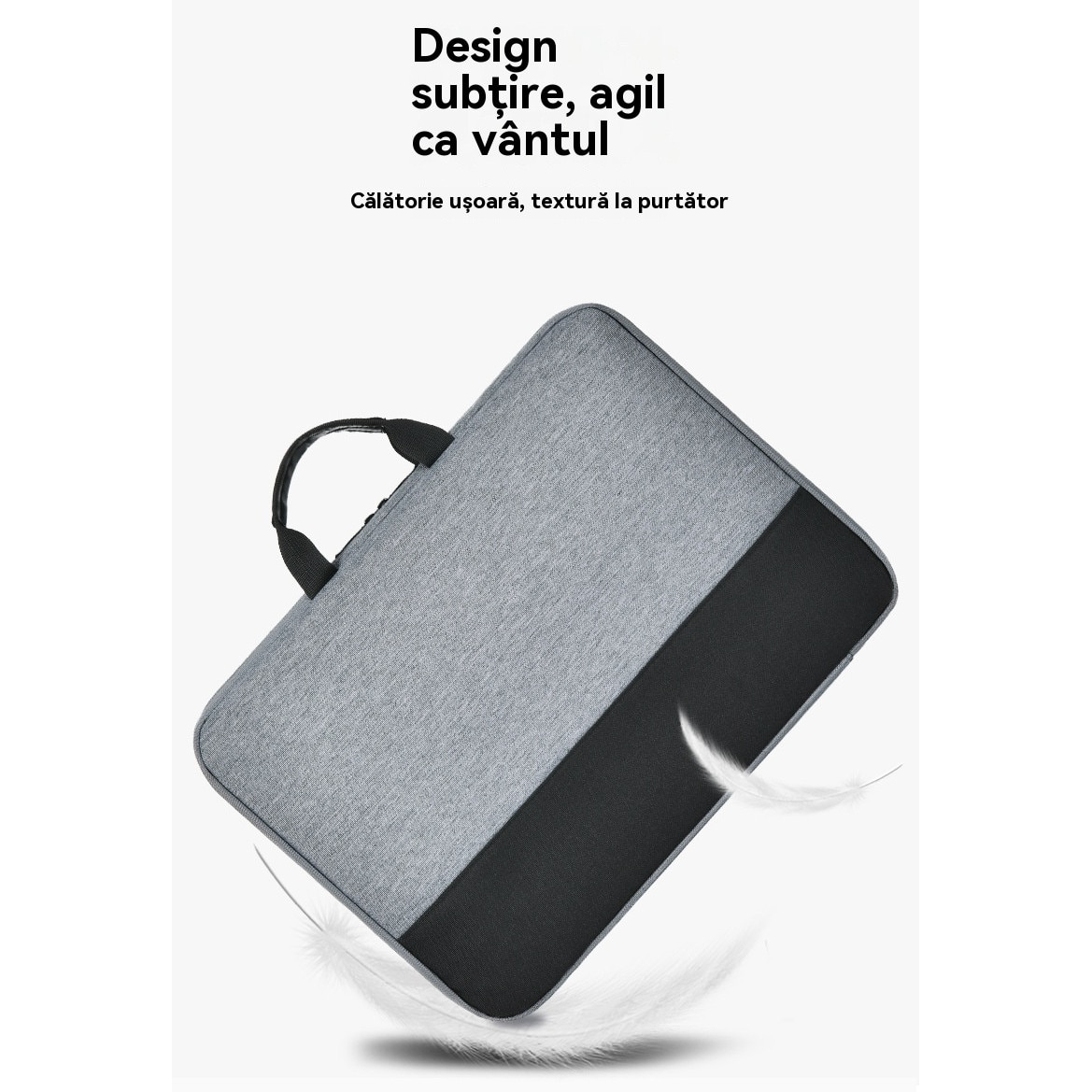 Geanta Laptop Impermeabila cu Protectie 4 Straturi – Compatibila cu MacBook, HP, Dell, Lenovo, Asus, 13.3", Negru