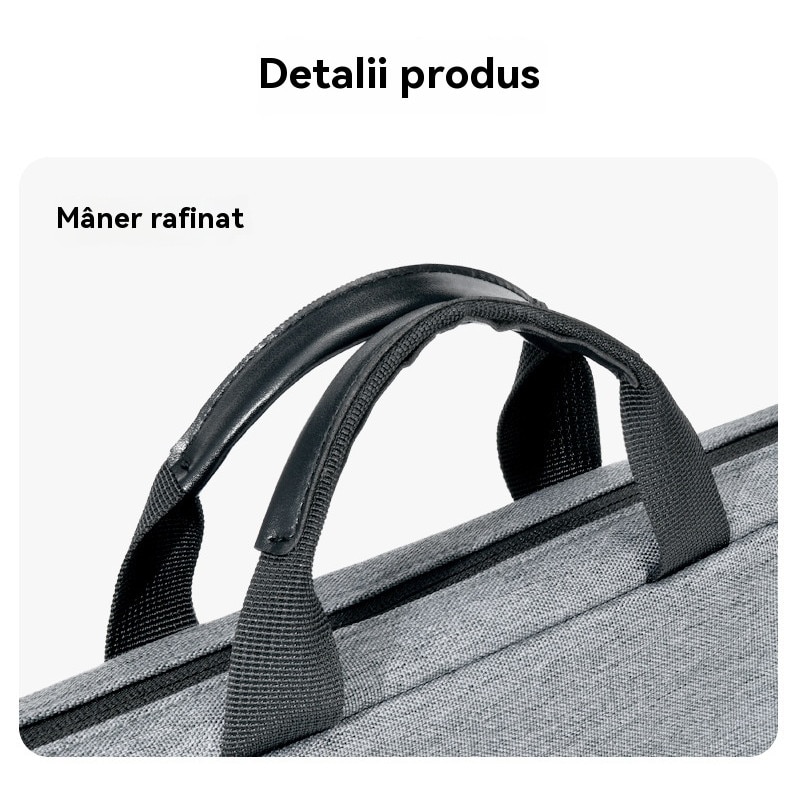Geanta Laptop Impermeabila cu Protectie 4 Straturi – Compatibila cu MacBook, HP, Dell, Lenovo, Asus, 13.3", Negru