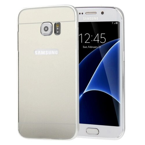 Husa cu bumper metalic BACK SHELL pentru SAMSUNG GALAXY S7 EDGE (G935). Argintiu