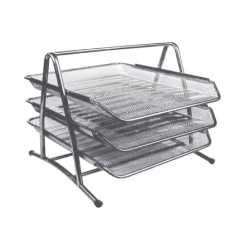 Set 3 tavite documente mesh Memoris-Precious, metal , argintiu