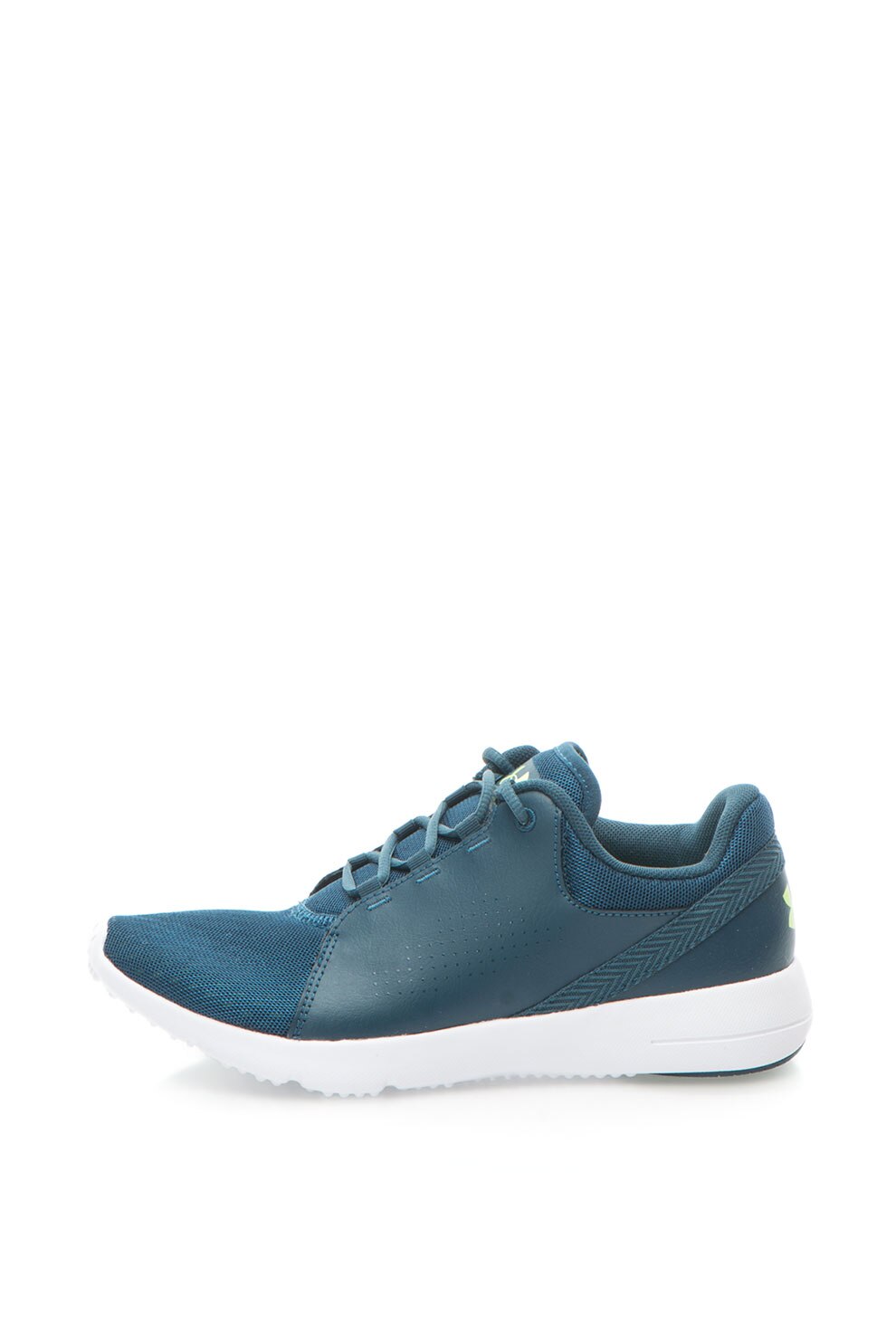 Under Armour, Pantofi cu insertii de piele pentru fitness Squad, Albastru petrol, 36.5