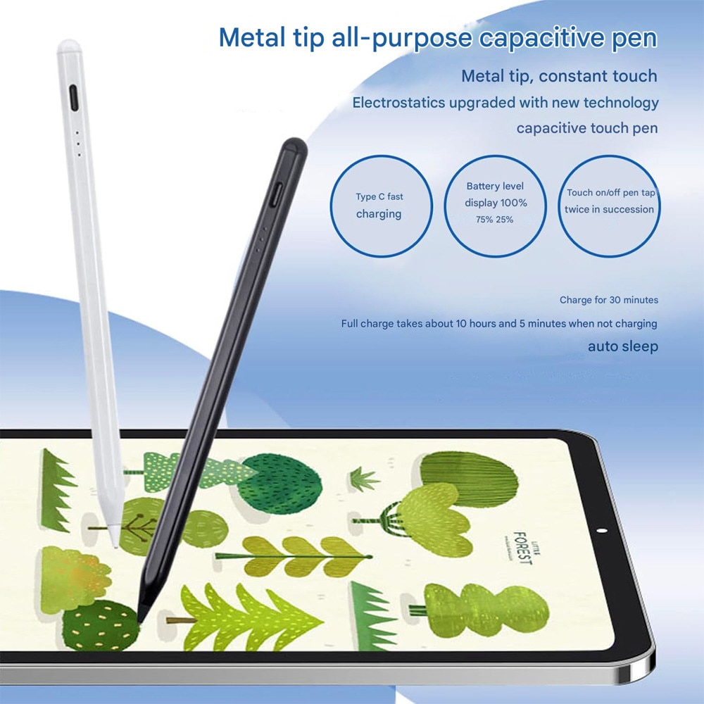Pen Android Auto Creion Stylus Active Pen pentru Tableta / Telefon, Desen si Scris, iOS ...