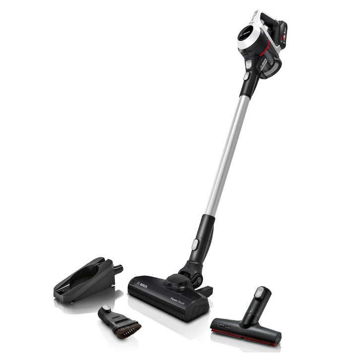Bosch Unlimited 6 kézi porszívó, vezeték nélküli, nagy teljesítményű, fehér