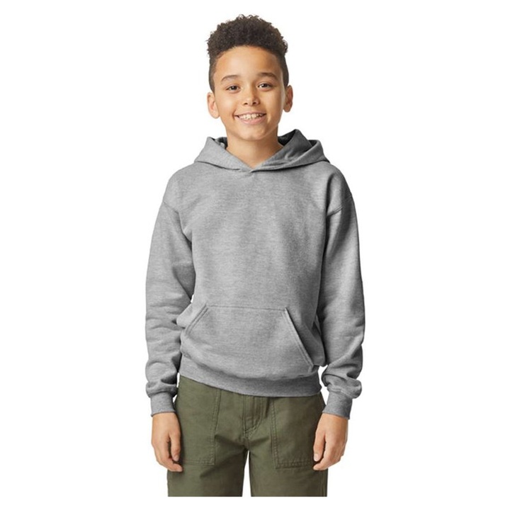 Gildan gyerek kapucnis pulóver - GIBSF500, Világosszürke