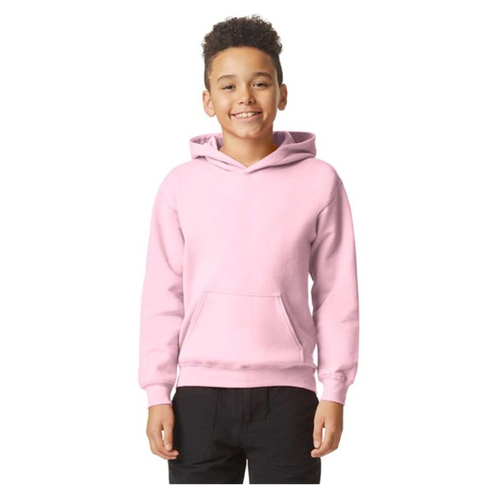 Gildan gyerek kapucnis pulóver - GIBSF500, Rózsaszín