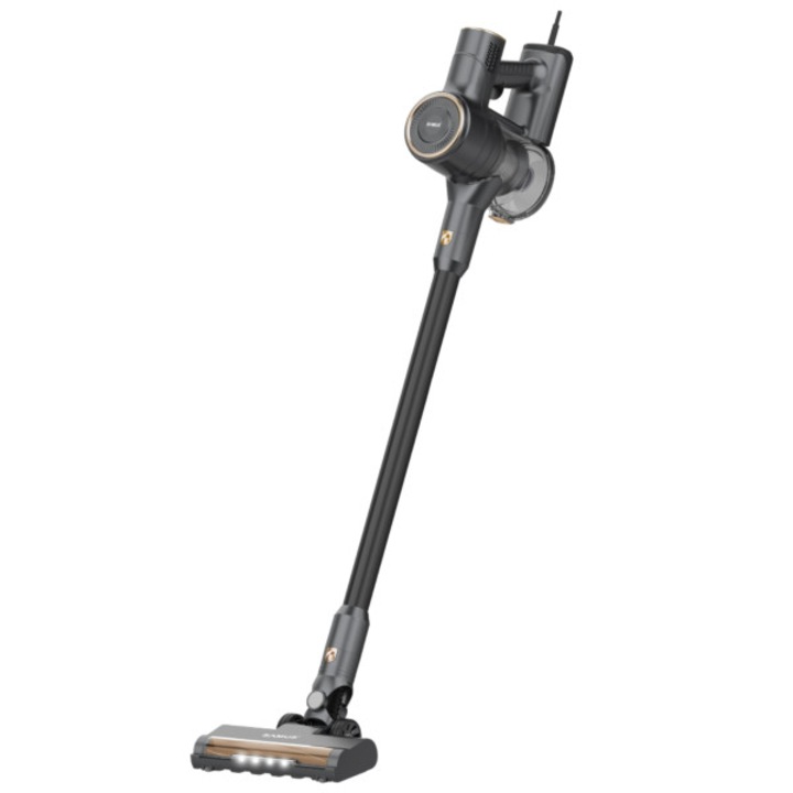 Вертикална прахосмукачка 2 в 1 Samus Sticky 61 Eco Gold Led, Мощност на мотора 600 W, Мощност на засмукване 180 W (17 kPa), Моторизирана четка с LED, Капацитет на резервоара 800 мл, Циклонен тип, Сив/Златист