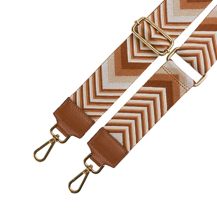 Bareta Multicolor 1 - Piele Naturala - Coniac, Reglabila, 128cm max, Bareta Piele Naturala, Barete, Piele Naturala, Bareta Piele