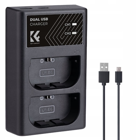 Incarcator dual USB pentru LP-E6 N NH Canon EOS R5 R6 R 5D 90D 6D 7D ...