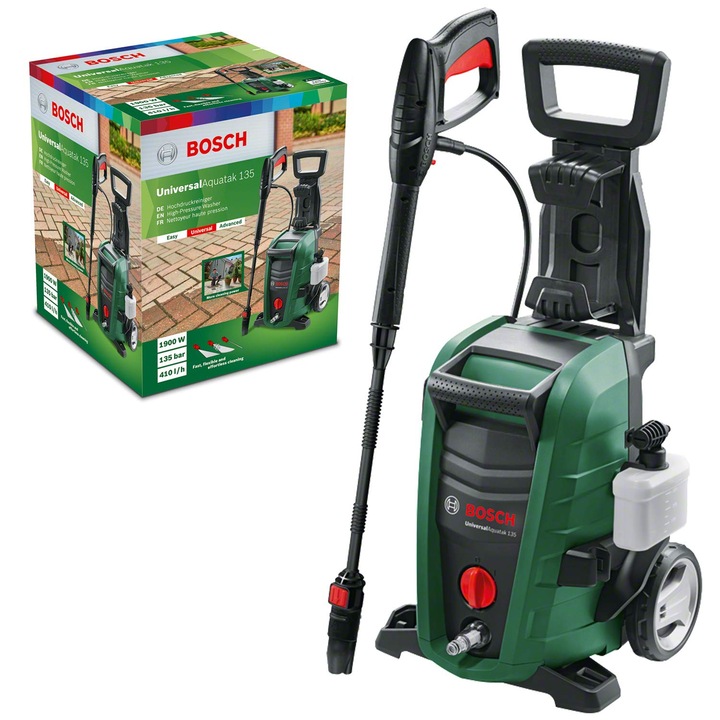 Водоструйка Bosch UniversalAquatak 135, дюза 3 в 1, маркуч 7 м, кабел 5 м