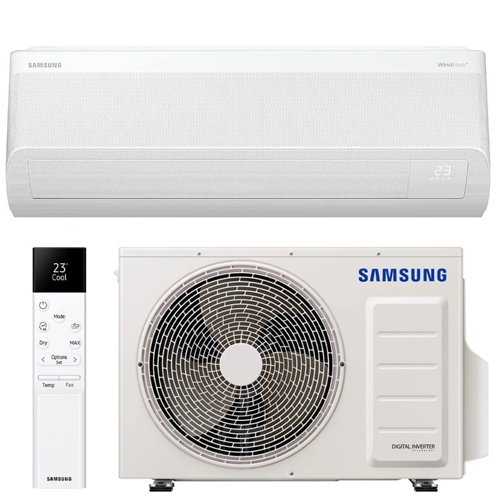 Aer conditionat Samsung WindFree Comfort S2, 18000 BTU, A++/A+, Racire WindFree, Filtru Tricare, Wi-Fi, SmartThings Energy, AI Auto Comfort, Alb