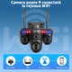 Camera de Supraveghere Cvadrupla Wireless CCTV Novasec® HomeShield Pro, 3 Camere Motorizate, 20MP, Exterior/Interior, Ultra HD, Zoom, Rotire, Leduri lumina, Functie WiFi, PTZ, Comunicare Bidirectionala, Senzor Miscare, Vedere Noaptea, Alarma, Negru