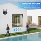 Camera de Supraveghere Cvadrupla Wireless CCTV Novasec® HomeShield Pro, 3 Camere Motorizate, 20MP, Exterior/Interior, Ultra HD, Zoom, Rotire, Leduri lumina, Functie WiFi, PTZ, Comunicare Bidirectionala, Senzor Miscare, Vedere Noaptea, Alarma, Negru