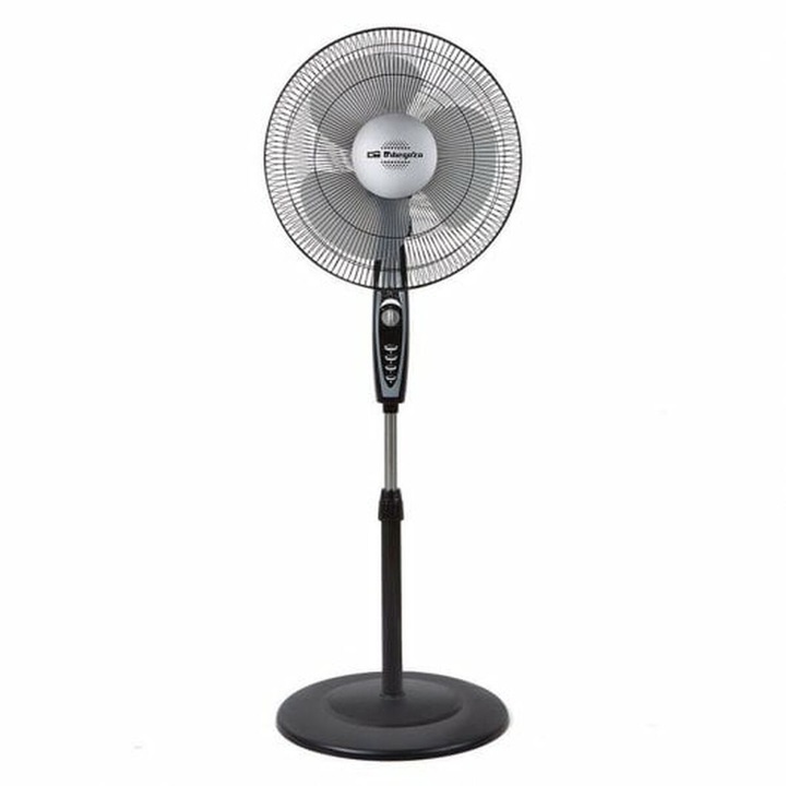 Ventilator liber Orbegozo, 50 W, 3 viteze, negru, diametru 40 cm