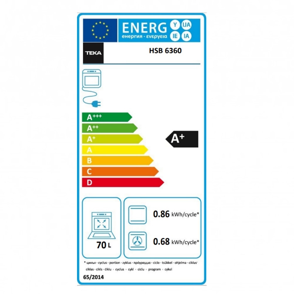 Cuptor electric Teka Neo HSB 6360 FBK, cu 8 functii, Sistem de