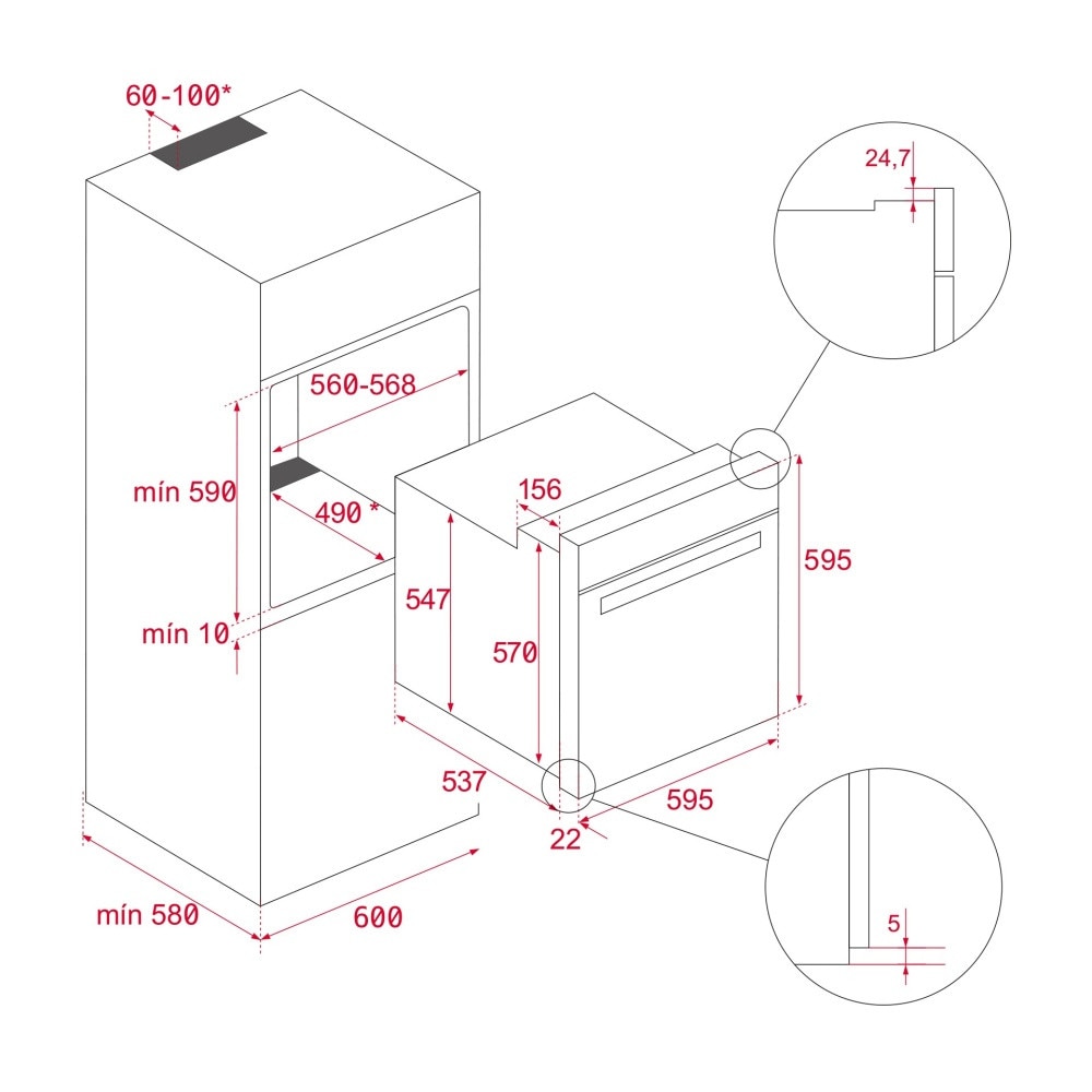 Cuptor electric Teka Neo HSB 6360 FBK, cu 8 functii, Sistem de