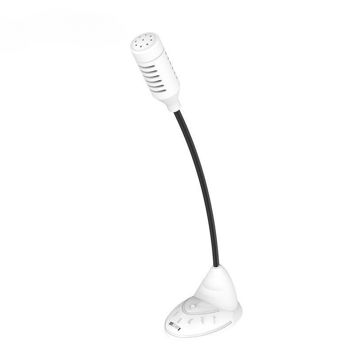 Microfon, 180° Omni-directional, Reducere inteligenta a zgomotului, Calitate sunet HIFI, Compact si portabil, Ton profesional, Alb