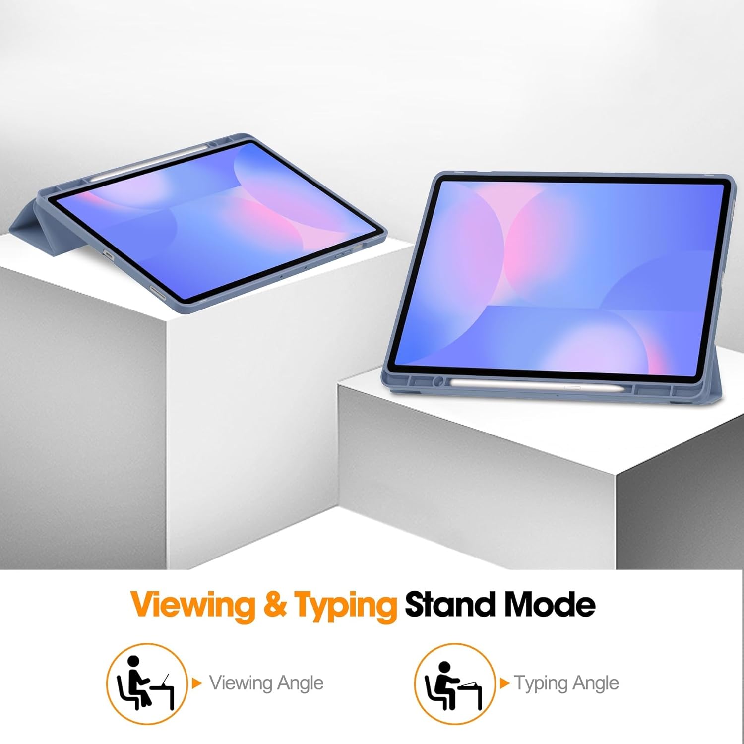 Husa pentru Samsung Galaxy Tab S10 FE+ Plus 13.1 inch Soft Shell cu functie wake-up/sleep si compartiment pentru stylus tip stand - Mov