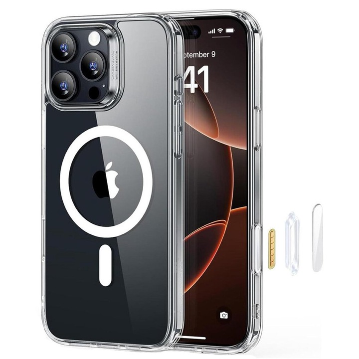 Husa premium pentru iPhone 16 Pro compatibila MagSafe ESR - Classic Hybrid HaloLock - Transparent