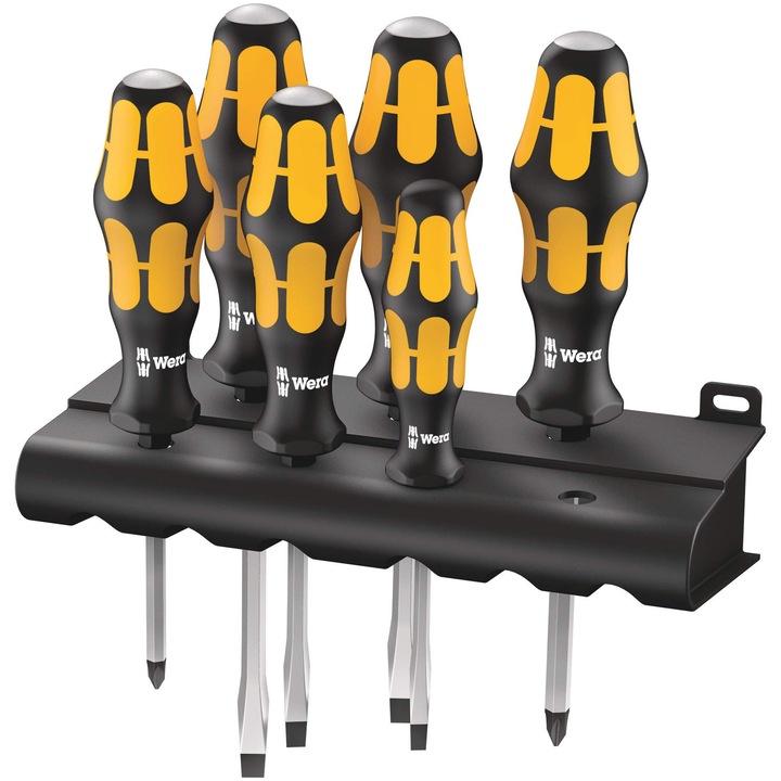 Комплект отвертки Wera 932/6 Kraftform Plus, кръстати, 6 части