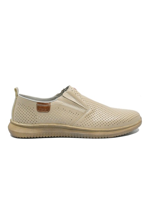 Pantofi barbati Rieker bej din piele naturala cu calapod lat RIK10452-60, 45 EU
