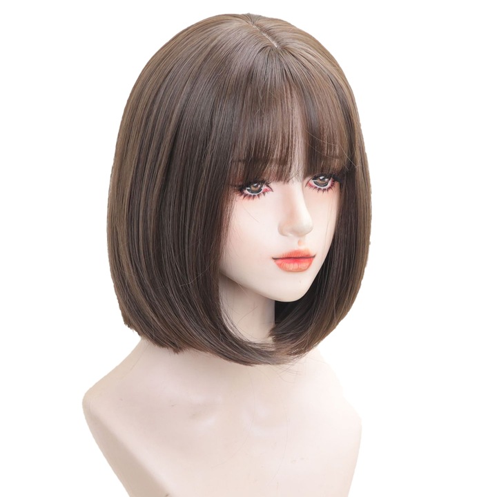 Peruca lunga ondulata, 30 cm, caldura rezistenta, design respirabil, saten