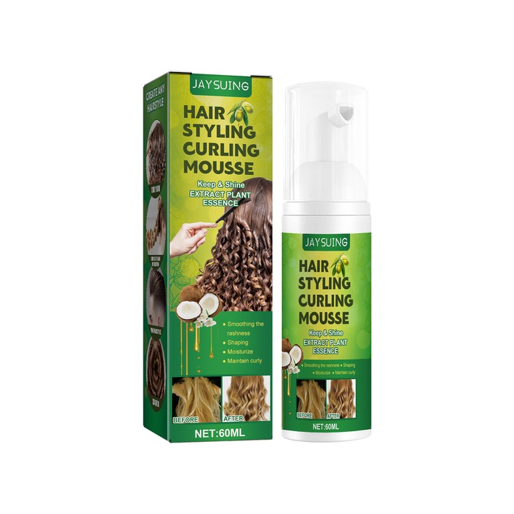 Spuma pentru par JAYSUING, definire bucle, volum, 60ml