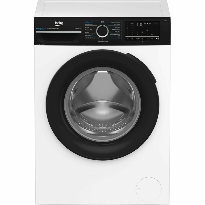 Пералня BEKO BM3WFU41041W 60см 10кг 1400об/мин черно бяло прозрачно