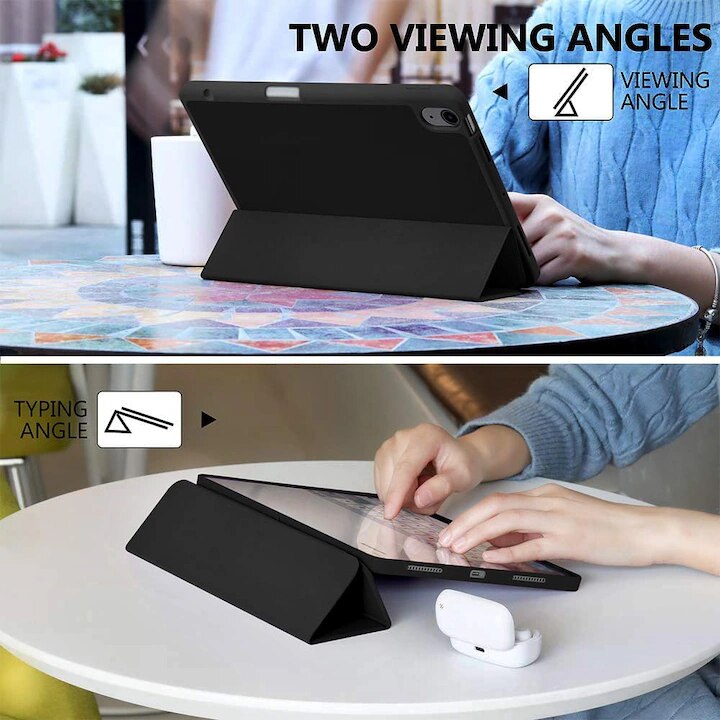 Husa tableta stand 11 inch negru pentru iPad Air 6 2024 2025