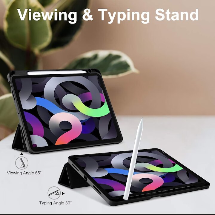 Husa tableta stand 11 inch negru pentru iPad Air 6 2024 2025