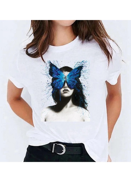 Tricou butterfly beauty 5, Alb