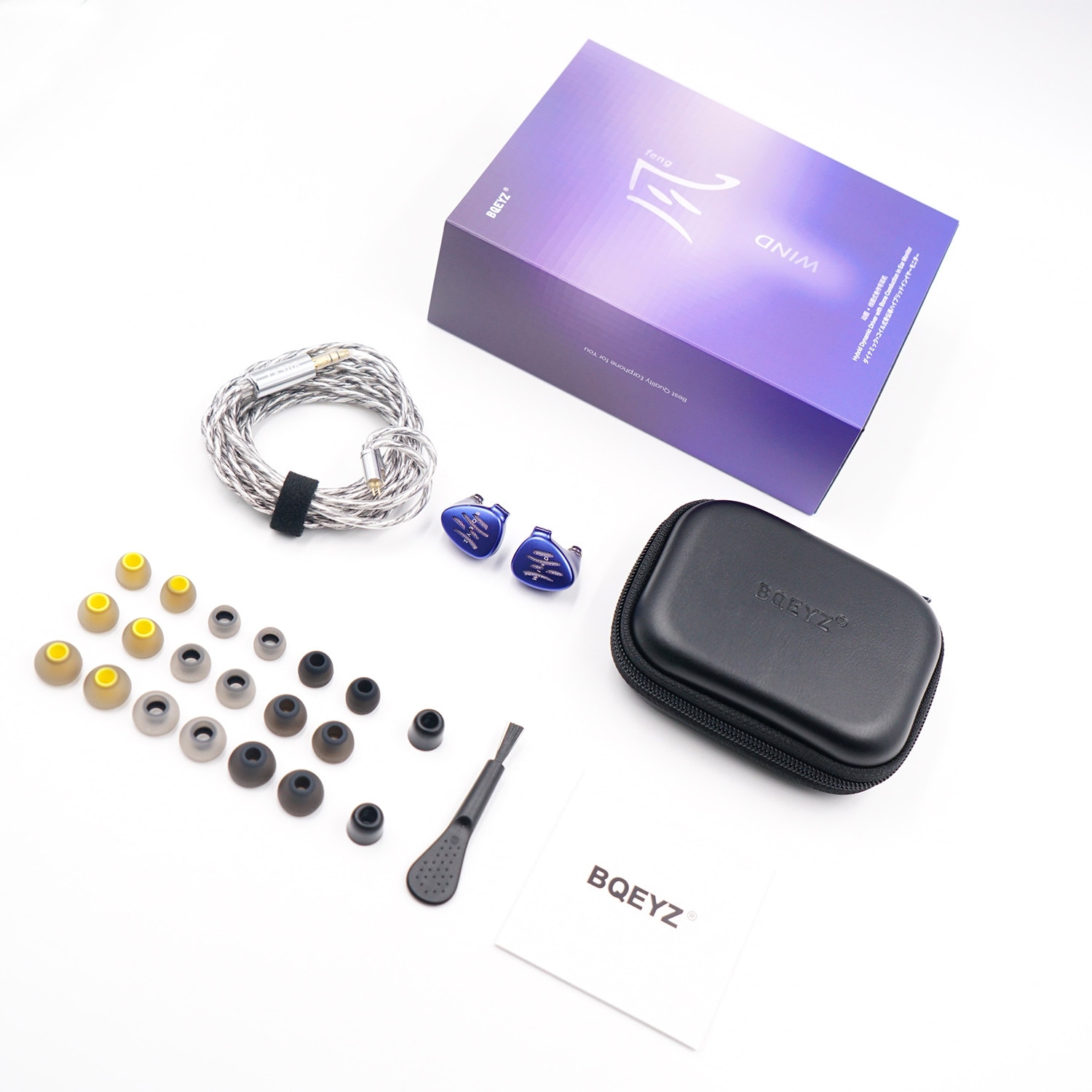 Casti In-Ear BQEYZ WIND, 10mm Dynamic Driver, Albastru, pentru Adulti