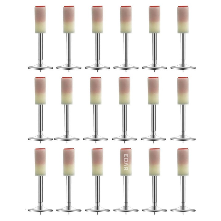 Set 50 x Cui Fixare EDAR, Autopropulsare, Pentru Pistol Manual, Model Ciuperca, 7.2 mm, Alb/Argintiu