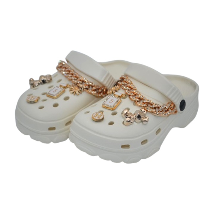 Papuci din spuma EVA, pentru fete, Mini Junior PSF-1006C, Crem 119861