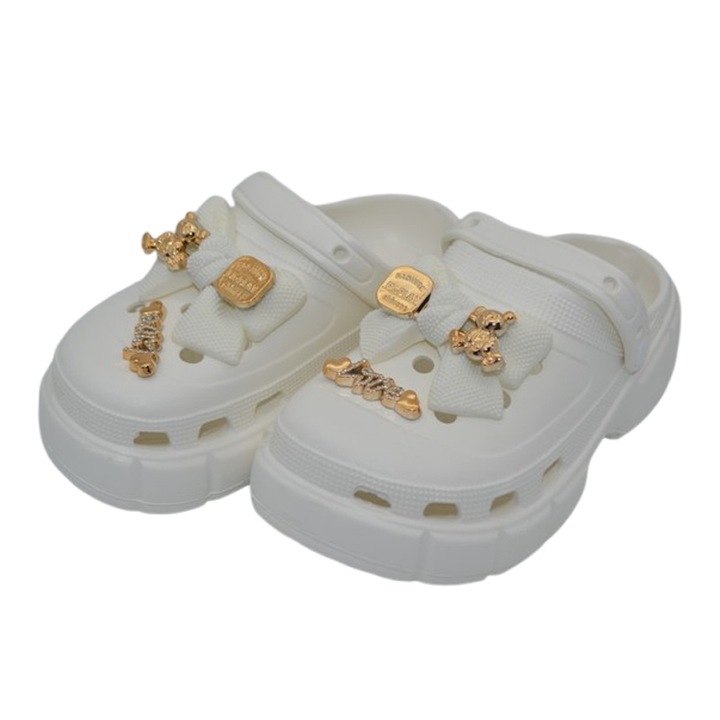 Papuci din spuma EVA, pentru fete, Mini Junior PSF-100625MJA, Alb 119884