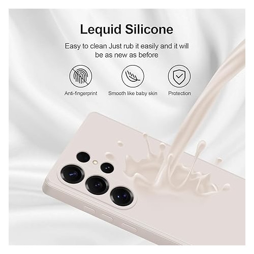 Husa silicon lichid pentru Samsung Galaxy S25 Ultra, BEJ