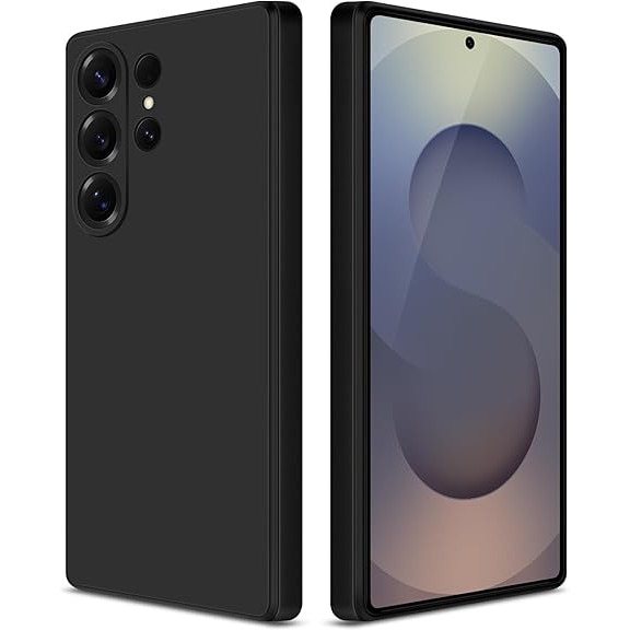 Husa pentru Samsung Galaxy S25 Ultra, silicon lichid, Calitate Premium, Interior din Microfibra, Protectie Sporita, Antisoc-Negru