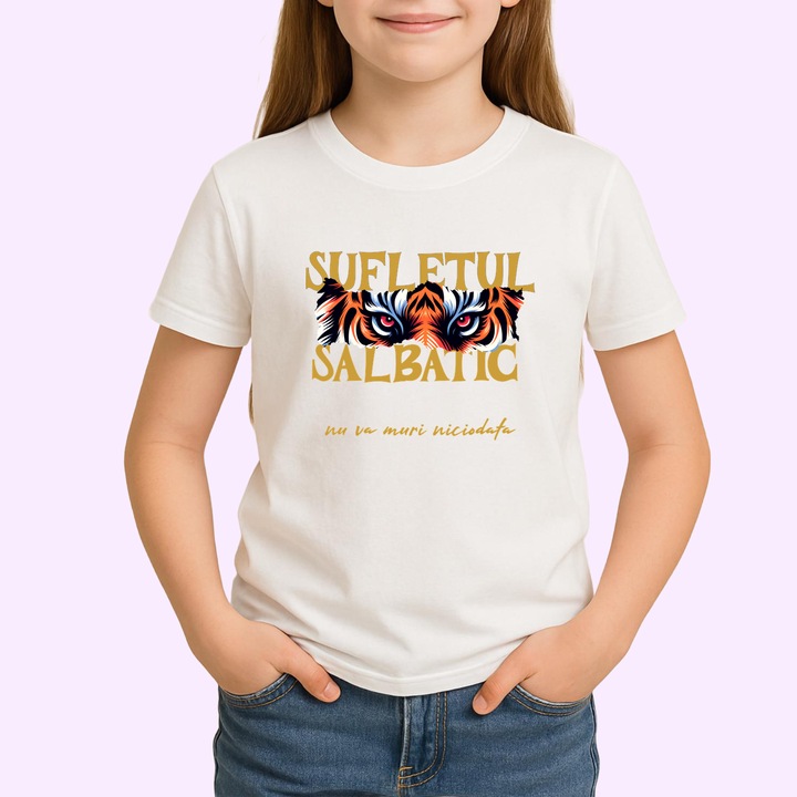 Tricouri copii SUFLETUL SALBATIC, Alb