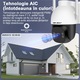 Camera de supraveghere cu SIM 4G si panou solar GENBOLT®, 3MP, AOV, Acumulator 15600 mAh, Panou Solar 8W, Inregistrare continua 24/7, F1.0 Crystal Night Vision, Detectarea persoanelor, 4X zoom, comunicare bidirectionala, stocare card/cloud, Alarma sonora