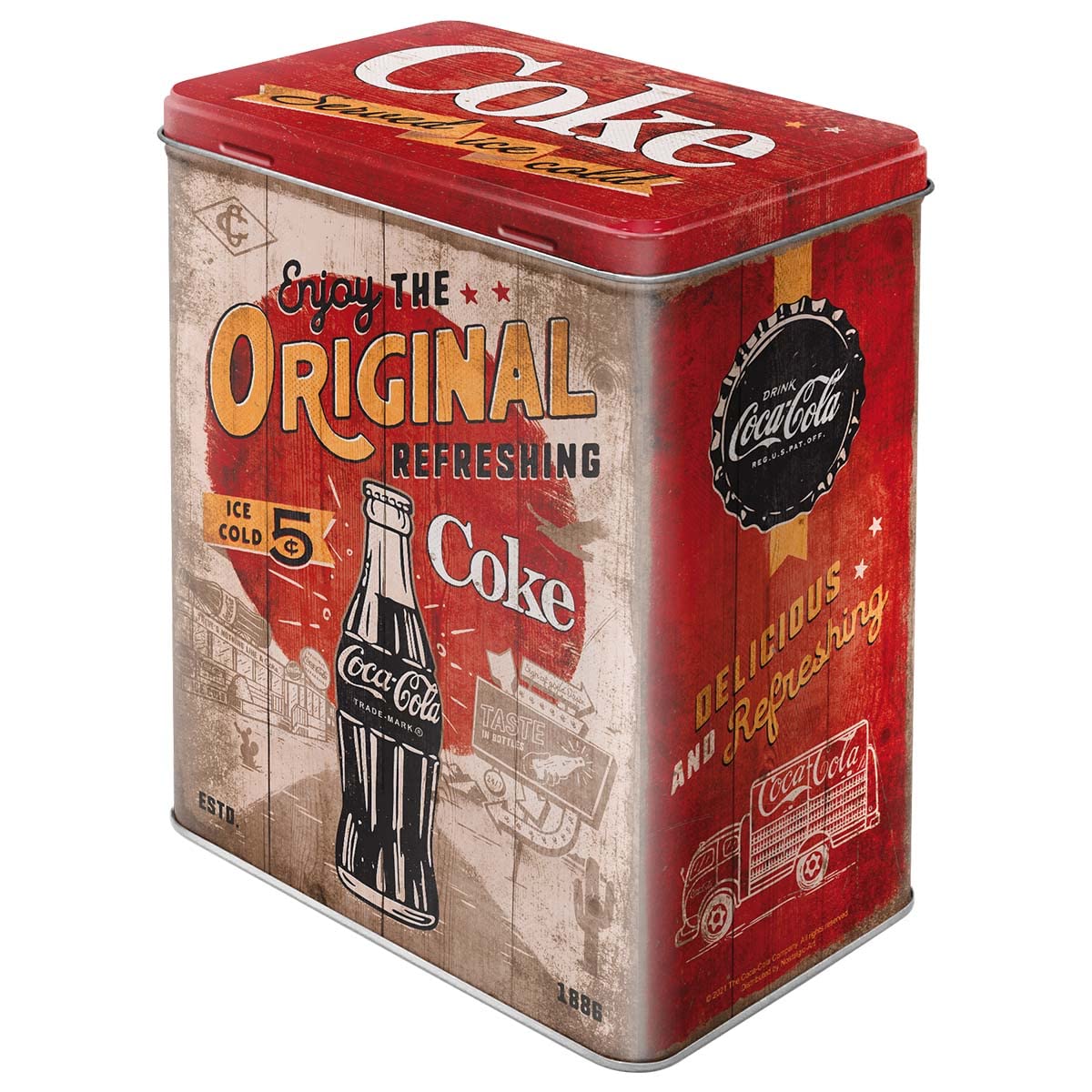 Cutie de depozitare alimentară Nostalgic-Art, Coca-Cola Highway 66