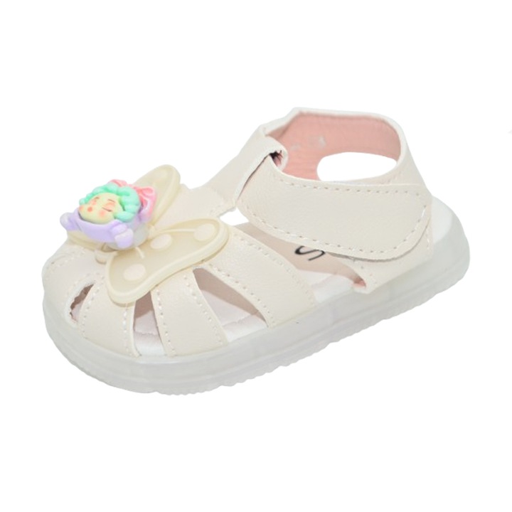 Сандали с LED подплънки за момичета MRS S-3B, Бежови 118340