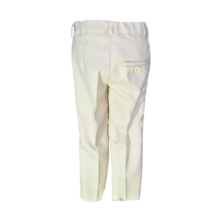 Pantaloni casual, pentru baieti, La Kids 1820-00, Crem 118384