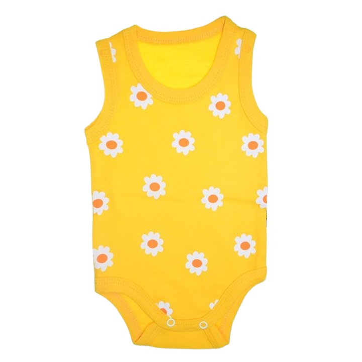 Tank top body, lányoknak, Mini Junior 3118FG, Sárga 118633