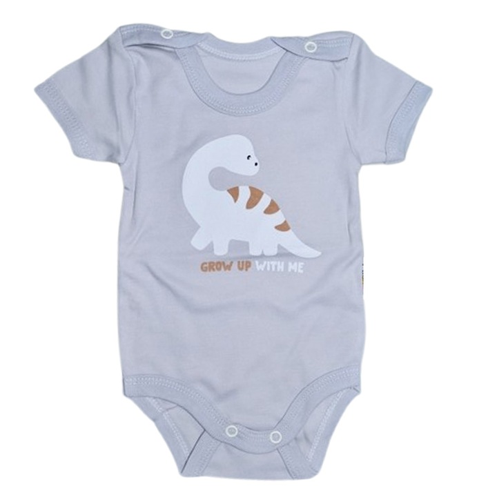 Rövid ujjú fiú body, Mini Junior 2119GV, Szürke 118744