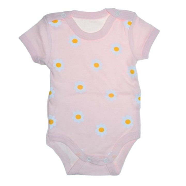 Rövid ujjú body lányoknak, Mini Junior 2119FR, Rózsaszín 118796