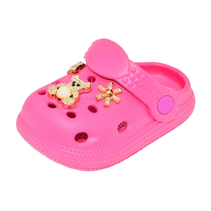 Papuci din spuma EVA pentru fete Mini Junior PAP-MJ20, Fucsia 19 EU