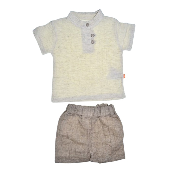 Compleu de vara, din 2 piese, pentru baieti, tricou si pantaloni scurti, Mini Junior, CMPMJ0505-4, Multicolor 118946