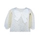 Elegáns rövid ujjú lányruha, Mini Junior 11211C-2, Krém 119199