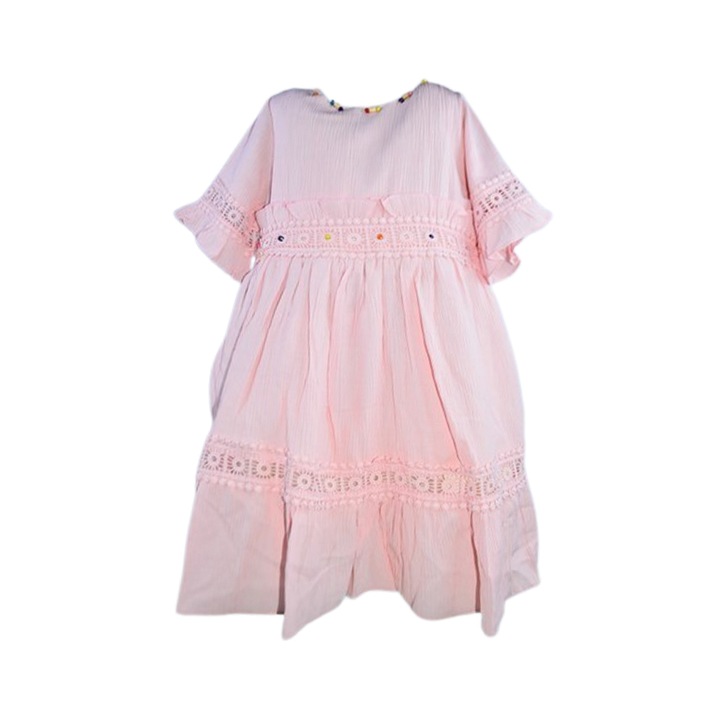 Rochie eleganta cu maneca scurta pentru fete, Blueberry's 5804R-2, Roz 119188