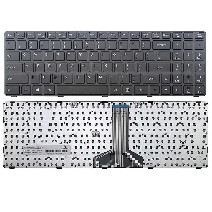 Tastatura pentru laptop Lenovo IdeaPad 100 100-15 100-15IBD 100-15IBG Type 80QQ B50-50 - SN20J78609 5N20K25394 PK1310E1A00 NB-99-6385H-LB-00-US 6385H-US